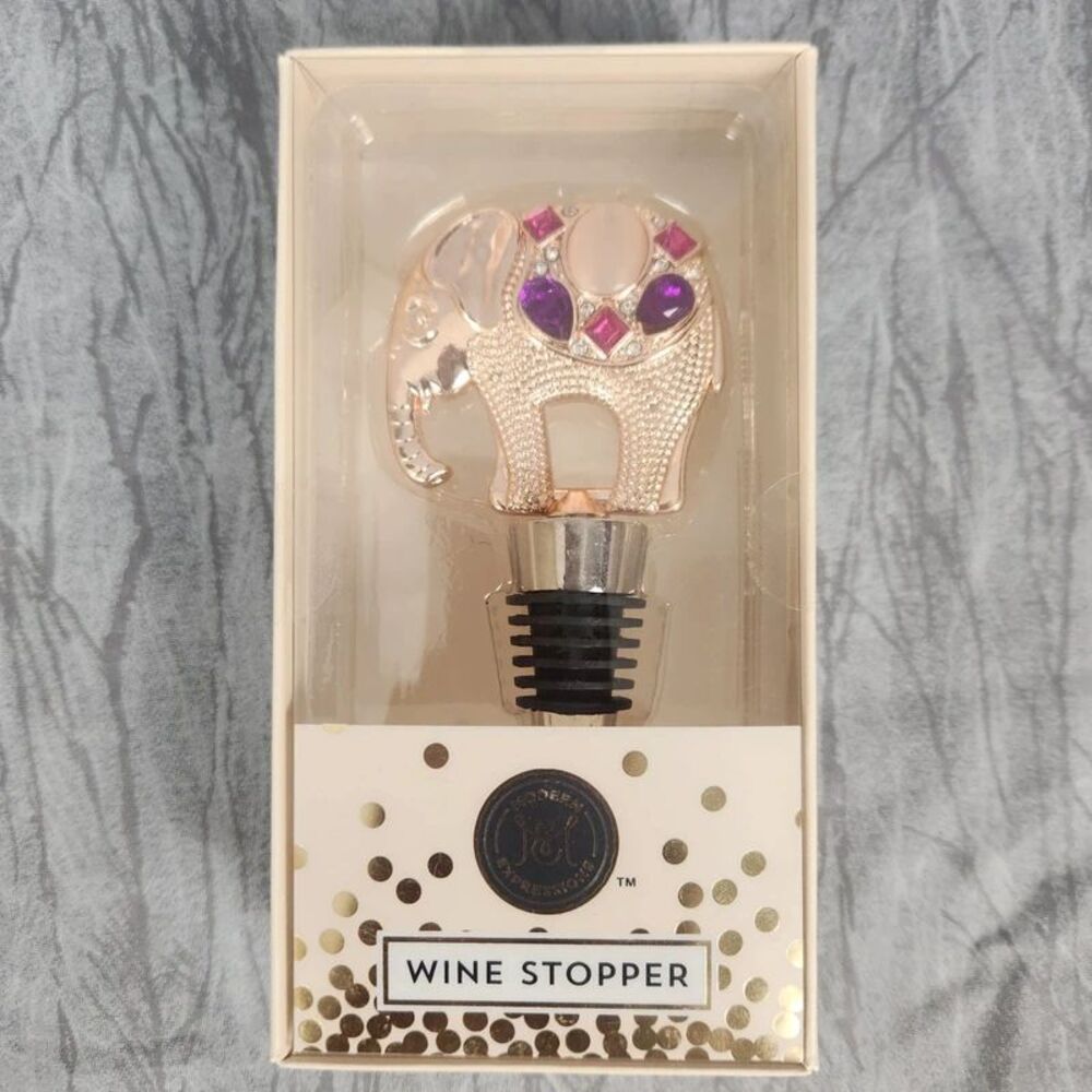 Modern Expressions Jeweled Elephant Wine Stopper